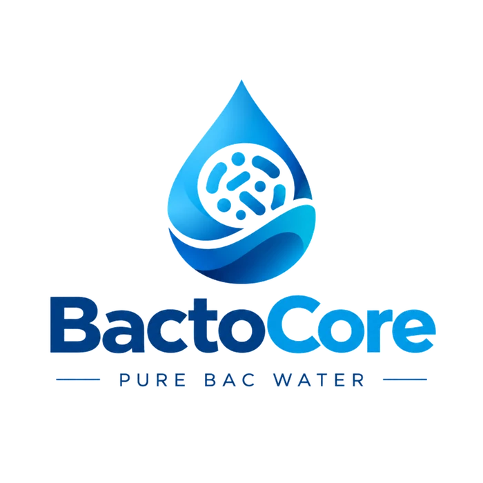 BactoCore logo — a water droplet containing a bacterial culture motif